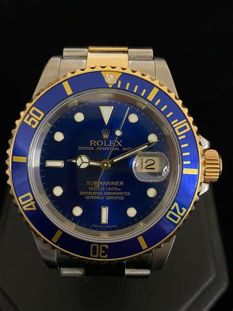 gold blau submarine rolex|rolex submariner blue bezel price.